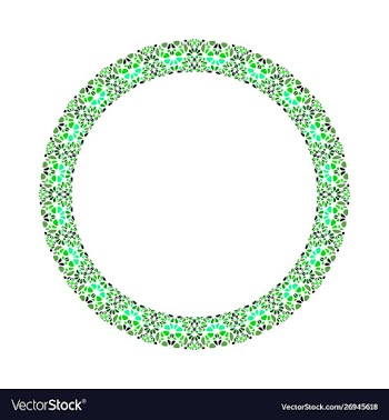Abstract geometrical mosaic circle - round element vector image