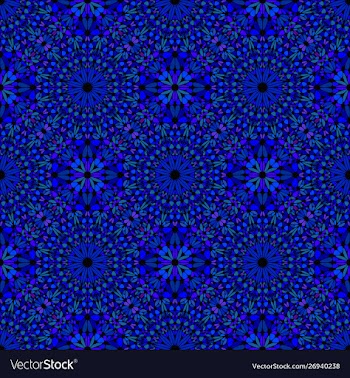Abstract geometrical oriental seamless floral vector image