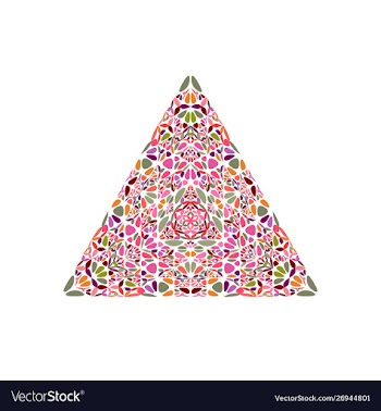 Abstract geometrical ornate flower ornament vector image