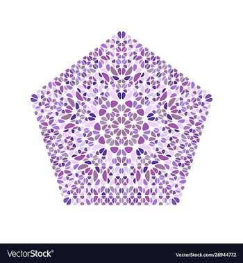 Abstract geometrical ornate isolated stone vector image