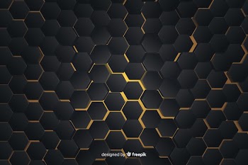 Abstract geometrical pattern with yellow lights Free Vector