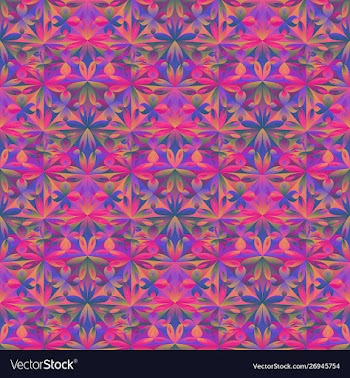Abstract geometrical polygonal floral pattern vector image