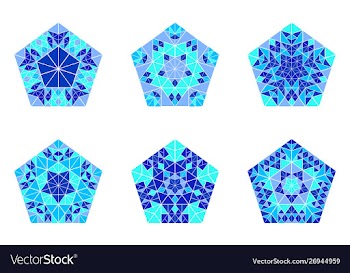 Abstract geometrical polygonal mosaic pentagon vector image