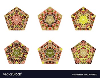 Abstract geometrical polygonal tiled mosaic vector image