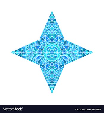 Abstract geometrical polygonal triangle ornament vector image