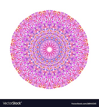 Abstract geometrical round circular floral vector image