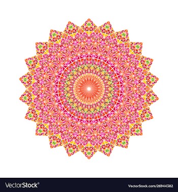 Abstract geometrical round triangle tile ornament vector image