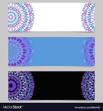 Abstract geometrical stone mandala banner vector image