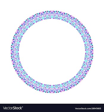 Abstract geometrical stone mosaic round border vector image