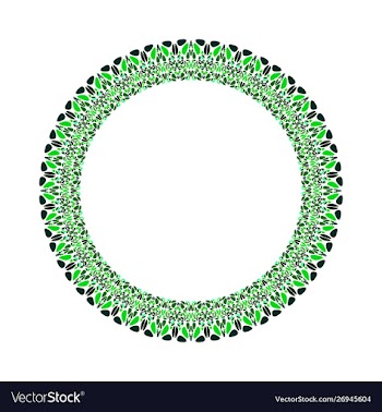 Abstract geometrical stone mosaic round frame vector image