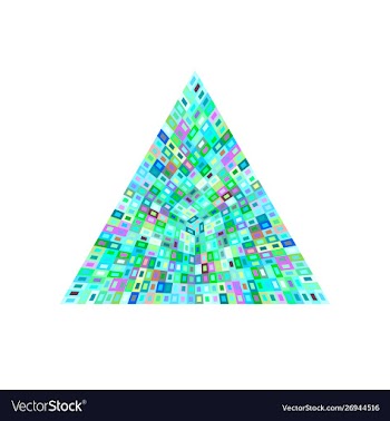 Abstract geometrical tiled mosaic polygon symbol vector image