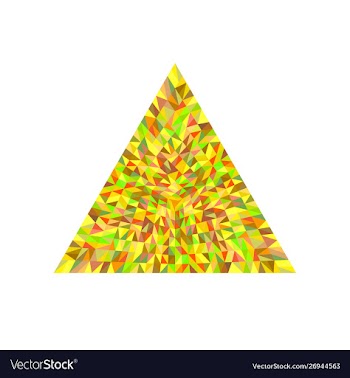 Abstract geometrical tiled mosaic polygon symbol vector image