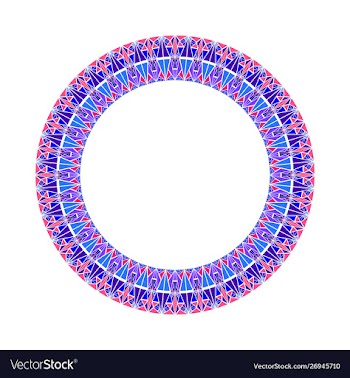 Abstract geometrical wreath - circular round vector image