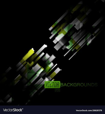 Abstract geometry colors on a black vector image