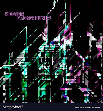 Abstract geometry concepts colors on a black vector image