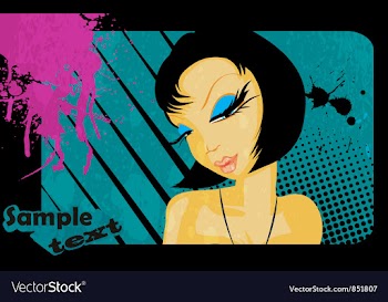 Abstract girl vector image