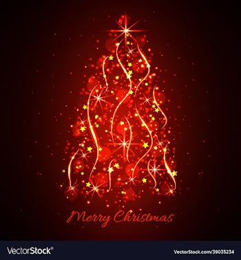 abstract glowing light christmas tree christmas