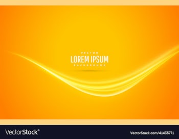 abstract glowing light wave on orange background
