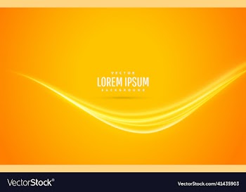 abstract glowing light wave on orange background