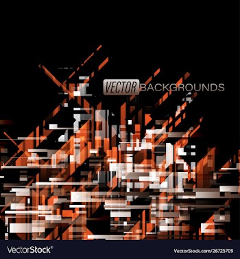 Abstract gold colors geometric shapes on a black vector image