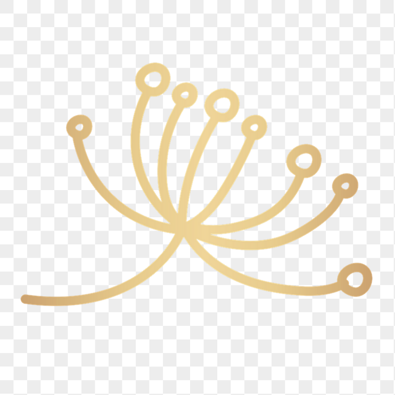 Abstract gold flower png doodle | Free PNG - rawpixel