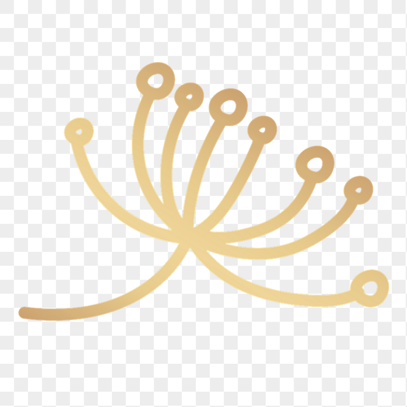 Abstract gold flower png doodle | Free PNG - rawpixel