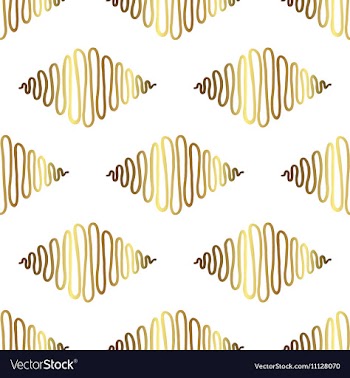 Abstract gold hand drawn pattern seamless vector image
