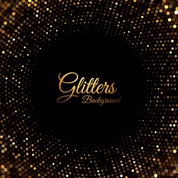 Abstract golden glitter particles Free Vector