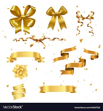 abstract golden-ribbon design