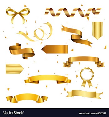 abstract golden-ribbon design