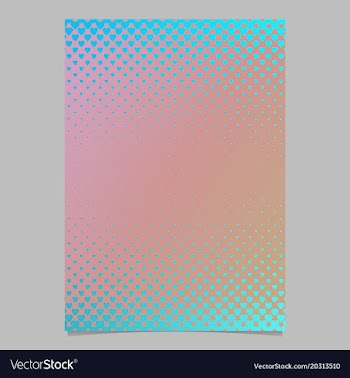 Abstract gradient heart pattern page template vector image