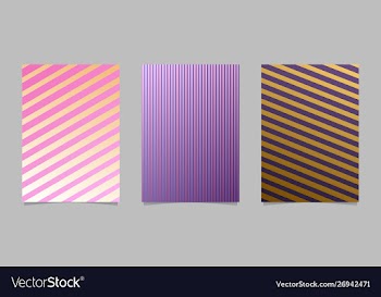 Abstract gradient stripe flyer template design set vector image
