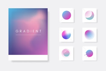 Abstract gradient template set