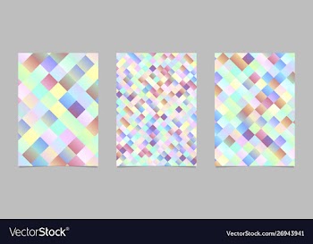 Abstract gradient trendy square pattern page vector image