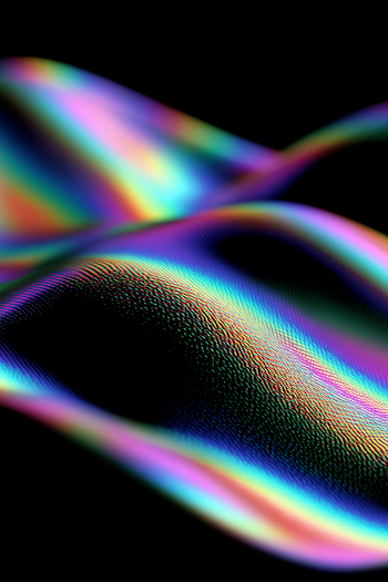 Abstract Gradient Waves on Black Background