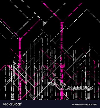 Abstract gray and purple shapes colors on a black vector image