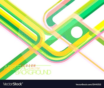 Abstract green concave scene vector image