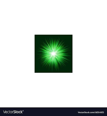 Abstract green explosion design background vector image