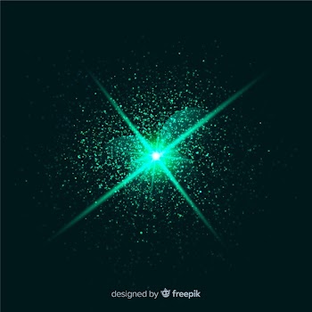 Abstract green explosion particle effect Free Vector