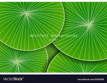 Abstract green leaf art pattern vector image