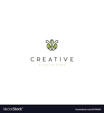 Abstract green leaf logo icon design vector image