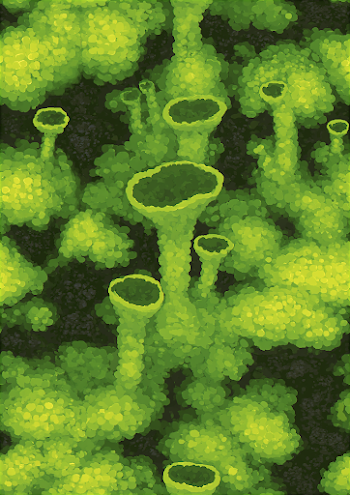 Abstract Green Organic Structures
