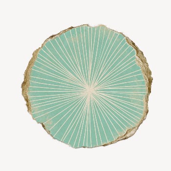 Abstract green round shape collage | Free PSD - rawpixel