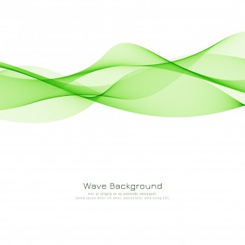 Abstract green wave elegant background Free Vector