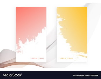 abstract grunge banners set two colors
