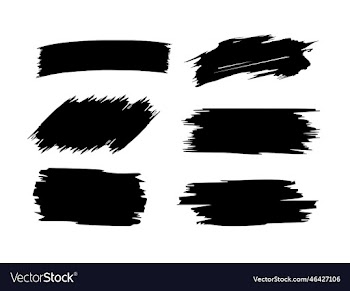 abstract grunge brush stroke banners set
