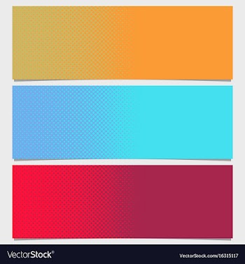 Abstract halftone dot pattern horizontal banner vector image