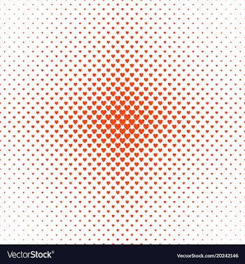 Abstract halftone heart pattern background - love vector image
