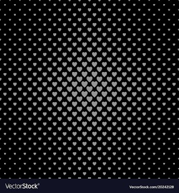Abstract halftone heart pattern background vector image