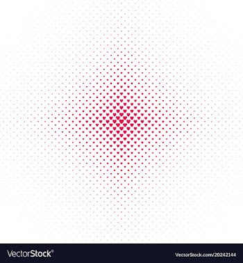 Abstract halftone heart pattern background vector image
